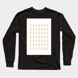 Yellow traingle pattern Long Sleeve T-Shirt